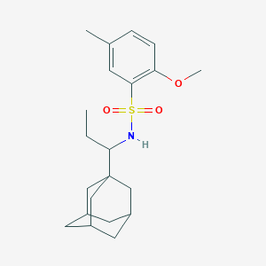 molecular formula C21H31NO3S B2877624 N-[1-(1-Adamantyl)propyl]-2-methoxy-5-methylbenzenesulfonamide CAS No. 445473-43-8