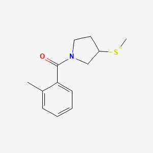 molecular formula C13H17NOS B2877629 (3-(甲硫基)吡咯烷-1-基)(邻甲苯基)甲苯酮 CAS No. 1797639-62-3