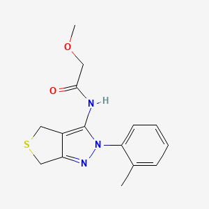 2-methoxy-N-[2-(2-methylphenyl)-4,6-dihydrothieno[3,4-c]pyrazol-3-yl]acetamide