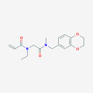 N-[2-[2,3-Dihydro-1,4-benzodioxin-6-ylmethyl(methyl)amino]-2-oxoethyl]-N-ethylprop-2-enamide