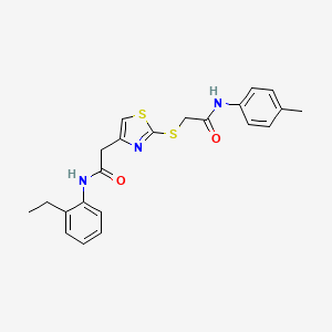 N-(2-ethylphenyl)-2-(2-((2-oxo-2-(p-tolylamino)ethyl)thio)thiazol-4-yl)acetamide