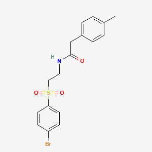 molecular formula C17H18BrNO3S B2877650 N-(2-((4-溴苯基)磺酰基)乙基)-2-(4-甲基苯基)乙酰胺 CAS No. 477886-14-9