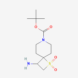 molecular formula C12H22N2O4S B2877655 Tert-butyl 3-amino-1,1-dioxo-1lambda6-thia-7-azaspiro[3.5]nonane-7-carboxylate CAS No. 2225137-19-7