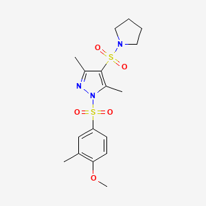 1-(4-methoxy-3-methylbenzenesulfonyl)-3,5-dimethyl-4-(pyrrolidine-1-sulfonyl)-1H-pyrazole