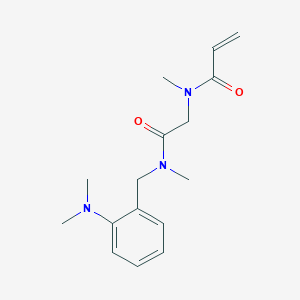molecular formula C16H23N3O2 B2877658 N-[2-[[2-(Dimethylamino)phenyl]methyl-methylamino]-2-oxoethyl]-N-methylprop-2-enamide CAS No. 2200608-63-3