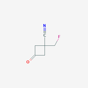 molecular formula C6H6FNO B2877659 1-(Fluoromethyl)-3-oxocyclobutanecarbonitrile CAS No. 1187595-40-9