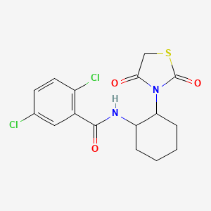 2,5-dichloro-N-[2-(2,4-dioxo-1,3-thiazolidin-3-yl)cyclohexyl]benzamide