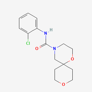 molecular formula C15H19ClN2O3 B2877670 N-(2-chlorophenyl)-1,9-dioxa-4-azaspiro[5.5]undecane-4-carboxamide CAS No. 1421441-87-3