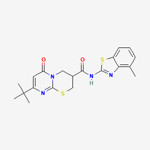 8-(tert-butyl)-N-(4-methylbenzo[d]thiazol-2-yl)-6-oxo-2,3,4,6-tetrahydropyrimido[2,1-b][1,3]thiazine-3-carboxamide