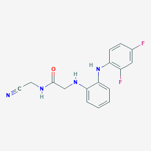 molecular formula C16H14F2N4O B2877672 N-(cyanomethyl)-2-({2-[(2,4-difluorophenyl)amino]phenyl}amino)acetamide CAS No. 1797630-15-9