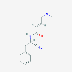 molecular formula C15H19N3O B2877674 (2E)-N-(1-cyano-2-phenylethyl)-4-(dimethylamino)but-2-enamide CAS No. 2411332-62-0