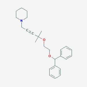 molecular formula C26H33NO2 B287768 1-{4-[2-(Benzhydryloxy)ethoxy]-4-methyl-2-pentynyl}piperidine 