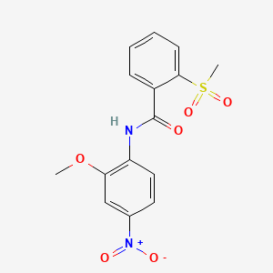 molecular formula C15H14N2O6S B2877680 N-(2-甲氧基-4-硝基苯基)-2-(甲基磺酰基)苯甲酰胺 CAS No. 896266-83-4