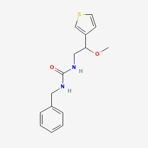 molecular formula C15H18N2O2S B2877681 1-苄基-3-(2-甲氧基-2-(噻吩-3-基)乙基)脲 CAS No. 1448048-23-4