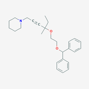 molecular formula C27H35NO2 B287769 1-{4-[2-(Diphenylmethoxy)ethoxy]-4-methylhex-2-yn-1-yl}piperidine 