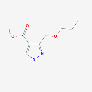 molecular formula C9H14N2O3 B2877694 1-Methyl-3-(propoxymethyl)pyrazole-4-carboxylic acid CAS No. 1975118-85-4