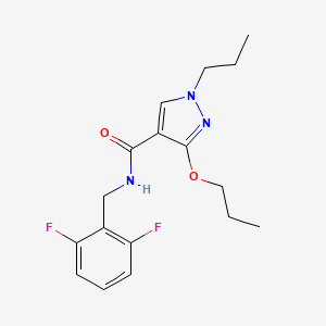 molecular formula C17H21F2N3O2 B2877696 N-(2,6-difluorobenzyl)-3-propoxy-1-propyl-1H-pyrazole-4-carboxamide CAS No. 1013766-06-7