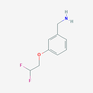molecular formula C9H11F2NO B2877699 [3-(2,2-Difluoroethoxy)phenyl]methanamine CAS No. 1184693-36-4