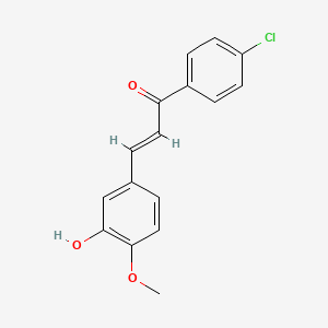 molecular formula C16H13ClO3 B2877701 1-(4-Chlorophenyl)-3-(3-hydroxy-4-methoxyphenyl)prop-2-en-1-one CAS No. 934022-20-5