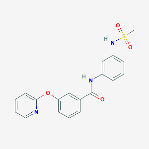 molecular formula C19H17N3O4S B2877702 N-(3-(甲基磺酰胺基)苯基)-3-(吡啶-2-氧基)苯甲酰胺 CAS No. 1796971-40-8