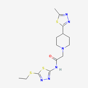 N-(5-(ethylthio)-1,3,4-thiadiazol-2-yl)-2-(4-(5-methyl-1,3,4-thiadiazol-2-yl)piperidin-1-yl)acetamide