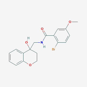 molecular formula C18H18BrNO4 B2877709 2-溴-N-((4-羟基色满-4-基)甲基)-5-甲氧基苯甲酰胺 CAS No. 1396843-46-1