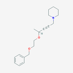 molecular formula C19H27NO2 B287771 1-[4-(2-Phenylmethoxyethoxy)pent-2-ynyl]piperidine 