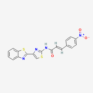 (E)-N-(4-(benzo[d]thiazol-2-yl)thiazol-2-yl)-3-(4-nitrophenyl)acrylamide