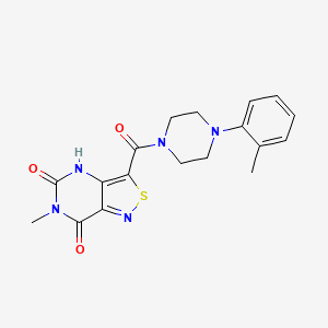6-methyl-3-{[4-(2-methylphenyl)piperazino]carbonyl}isothiazolo[4,3-d]pyrimidine-5,7(4H,6H)-dione