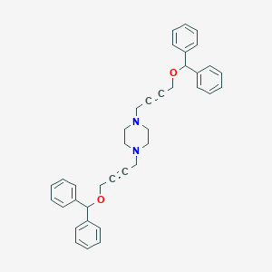 molecular formula C38H38N2O2 B287772 1,4-Bis[4-(diphenylmethoxy)but-2-yn-1-yl]piperazine 
