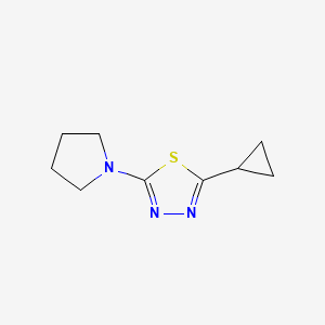 molecular formula C9H13N3S B2877723 2-Cyclopropyl-5-pyrrolidin-1-yl-1,3,4-thiadiazole CAS No. 1862982-89-5