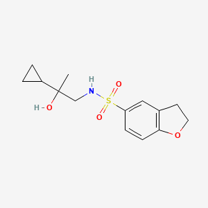 molecular formula C14H19NO4S B2877724 N-(2-cyclopropyl-2-hydroxypropyl)-2,3-dihydrobenzofuran-5-sulfonamide CAS No. 1448133-72-9
