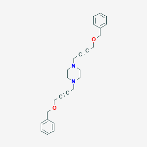 molecular formula C26H30N2O2 B287773 1,4-Bis-(4-benzyloxy-but-2-ynyl)-piperazine 