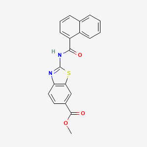 molecular formula C20H14N2O3S B2877731 Methyl 2-(naphthalene-1-carbonylamino)-1,3-benzothiazole-6-carboxylate CAS No. 887902-83-2