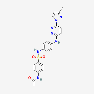 N-(4-(N-(4-((6-(3-methyl-1H-pyrazol-1-yl)pyridazin-3-yl)amino)phenyl)sulfamoyl)phenyl)acetamide