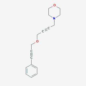 molecular formula C17H19NO2 B287774 4-{4-[(3-Phenylprop-2-yn-1-yl)oxy]but-2-yn-1-yl}morpholine 