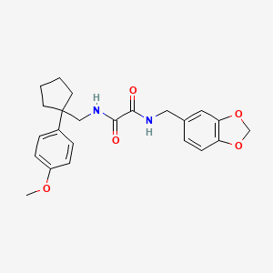 N1-(benzo[d][1,3]dioxol-5-ylmethyl)-N2-((1-(4-methoxyphenyl)cyclopentyl)methyl)oxalamide