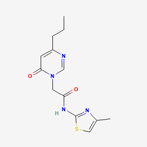molecular formula C13H16N4O2S B2877741 N-(4-甲基噻唑-2-基)-2-(6-氧代-4-丙基嘧啶-1(6H)-基)乙酰胺 CAS No. 1172014-45-7