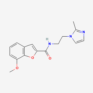 7-methoxy-N-(2-(2-methyl-1H-imidazol-1-yl)ethyl)benzofuran-2-carboxamide