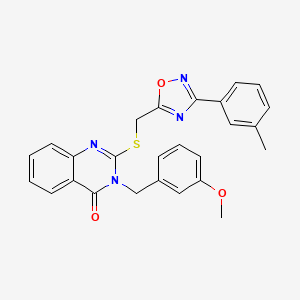 3-(3-methoxybenzyl)-2-(((3-(m-tolyl)-1,2,4-oxadiazol-5-yl)methyl)thio)quinazolin-4(3H)-one