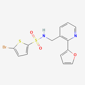 5-bromo-N-((2-(furan-2-yl)pyridin-3-yl)methyl)thiophene-2-sulfonamide
