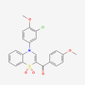 [4-(3-chloro-4-methoxyphenyl)-1,1-dioxido-4H-1,4-benzothiazin-2-yl](4-methoxyphenyl)methanone