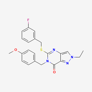 2-ethyl-5-((3-fluorobenzyl)thio)-6-(4-methoxybenzyl)-2H-pyrazolo[4,3-d]pyrimidin-7(6H)-one