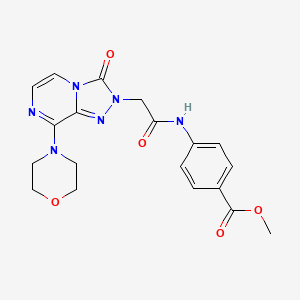 molecular formula C19H20N6O5 B2877769 4-(Benzylsulfonyl)-7-{[(4-fluorobenzyl)oxy]methyl}-2,3,4,5-tetrahydro-1,4-benzoxazepine CAS No. 1251681-99-8