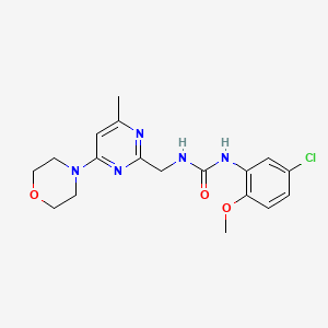 1-(5-Chloro-2-methoxyphenyl)-3-((4-methyl-6-morpholinopyrimidin-2-yl)methyl)urea