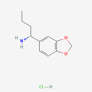 molecular formula C11H16ClNO2 B2877775 (R)-[3',4'-(Methylenedioxy)phenyl]-1-butylamine hydrochloride CAS No. 197508-49-9