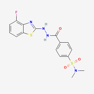 4-(2-(4-fluorobenzo[d]thiazol-2-yl)hydrazinecarbonyl)-N,N-dimethylbenzenesulfonamide