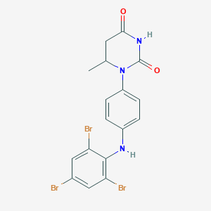 molecular formula C17H14Br3N3O2 B287780 6-methyl-1-[4-(2,4,6-tribromoanilino)phenyl]dihydro-2,4(1H,3H)-pyrimidinedione 