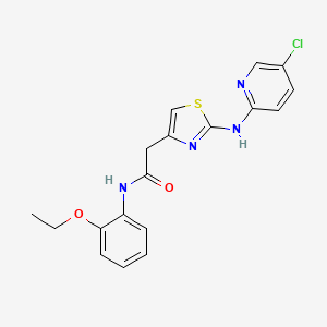 2-(2-((5-chloropyridin-2-yl)amino)thiazol-4-yl)-N-(2-ethoxyphenyl)acetamide