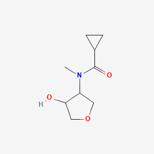 molecular formula C9H15NO3 B2877817 N-(4-Hydroxyoxolan-3-yl)-N-methylcyclopropanecarboxamide CAS No. 2156529-54-1